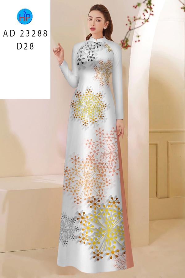 Vải Áo Dài Hoa In 3D AD 23288 14